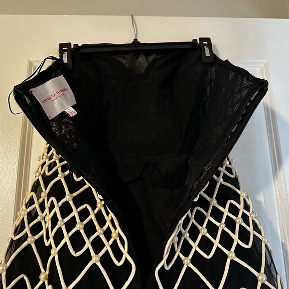 New Carolina Herrera Chalet Beaded & Embroidered Tulle Strapless Cocktail Dress - Picture 10 of 16